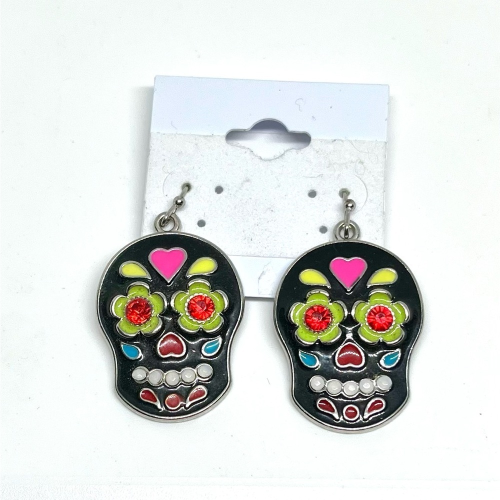 Sugar Skull Dangle Earrings